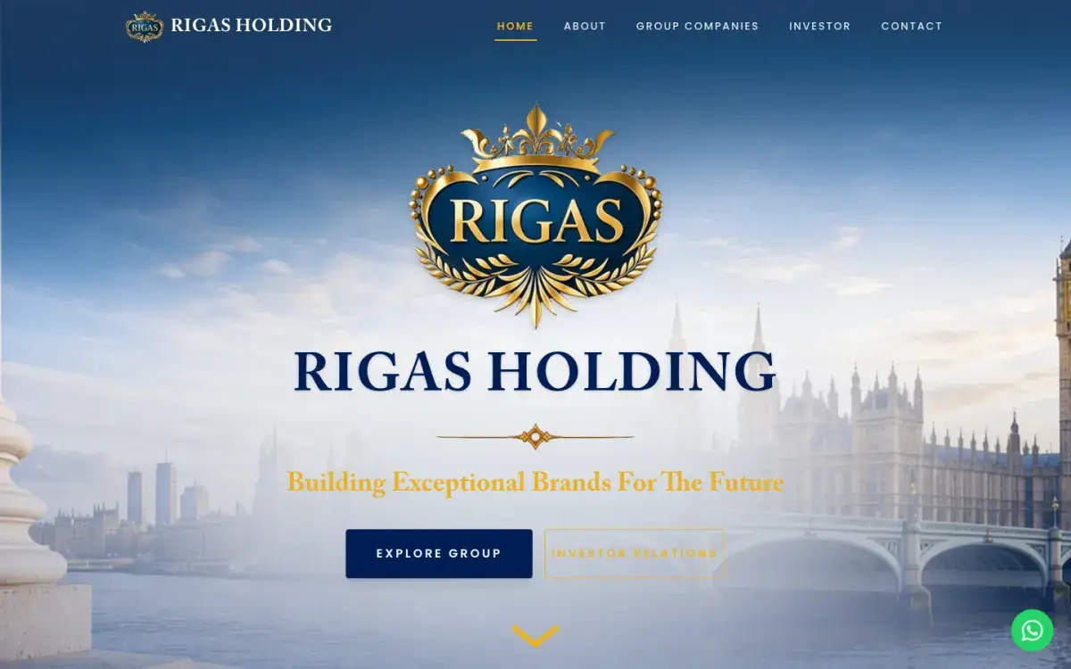 Rigas Worldwide marketing landing page