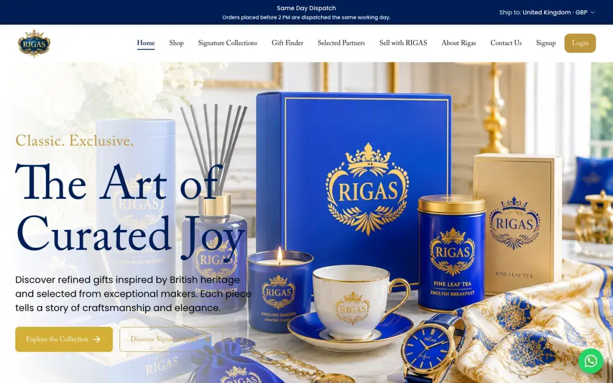 Rigas Worldwide shipping and logistics platform